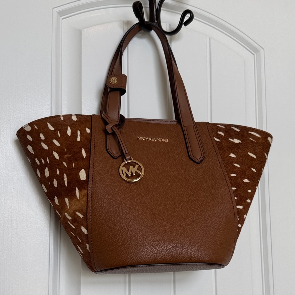 Michael Kors Brown and Tan Tote Bag